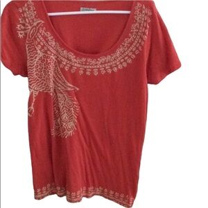 Lucky Brand🍀 Orange tee shirt size L